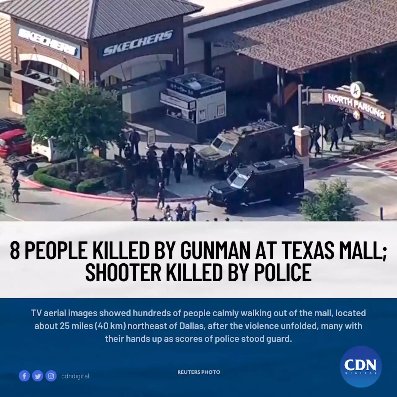 At least 8 people killed by gunman at Texas mall; shooter killed by police