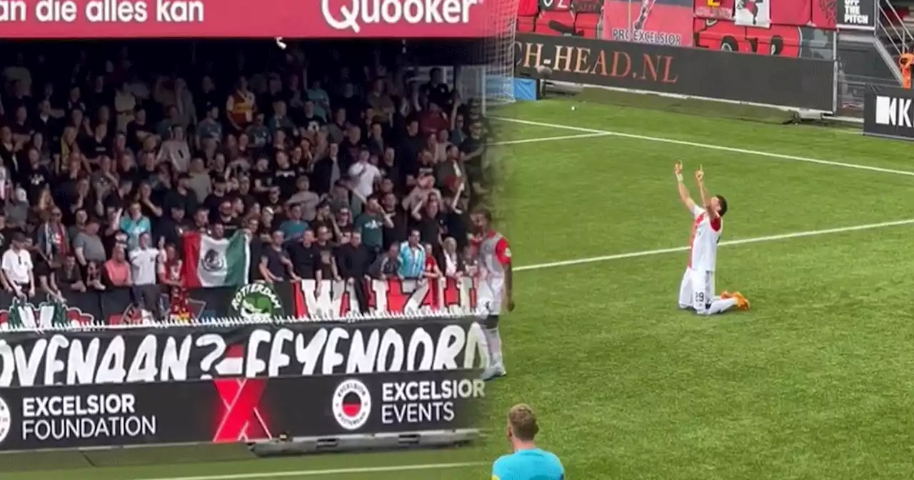 La afición del Feyenoord se RINDE ante Santi Giménez tras doblete contra el Excelsior (VIDEO)