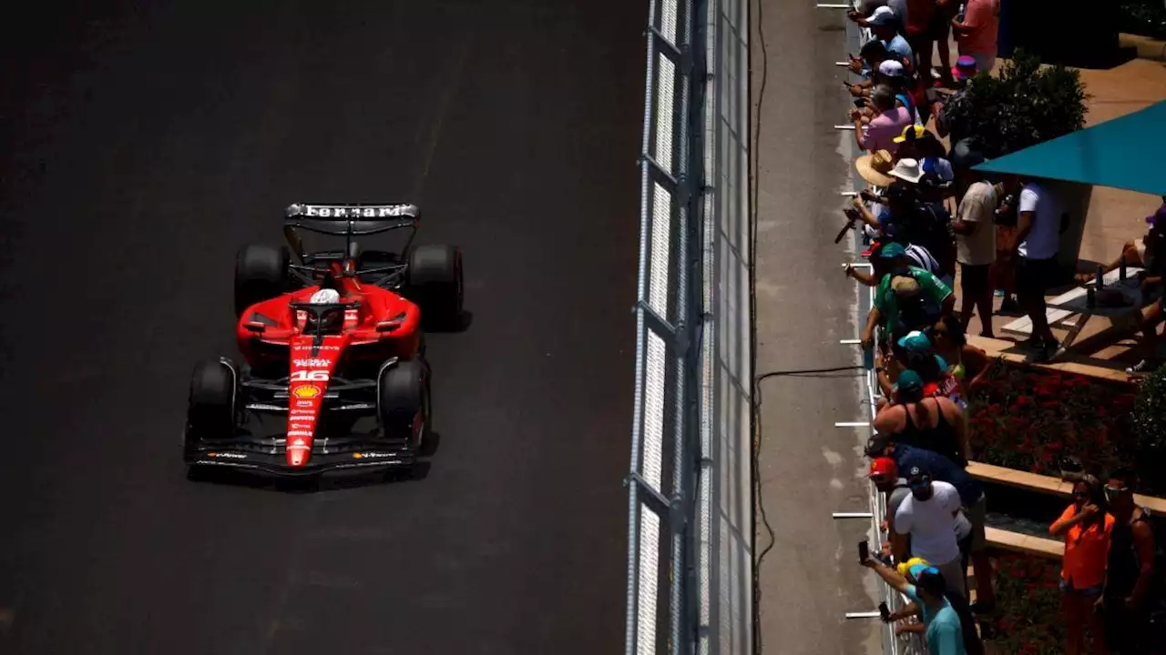 F1 Miami, succede di tutto: pole Perez, Leclerc ancora a muro, Verstappen è nono