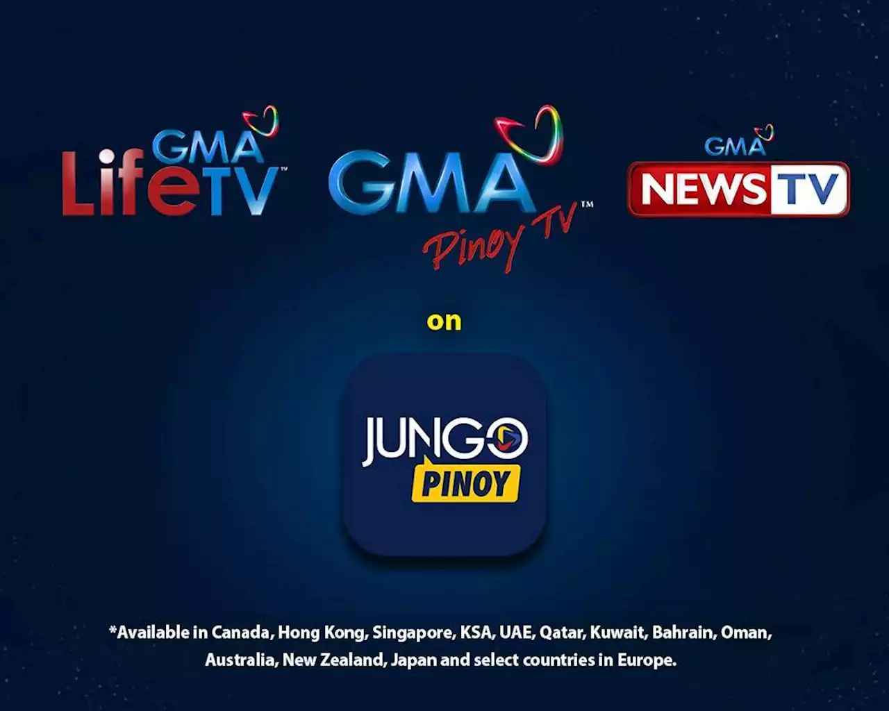 GMA Pinoy TV, GMA Life TV, and GMA News TV available on Jungo Pinoy starting May 7