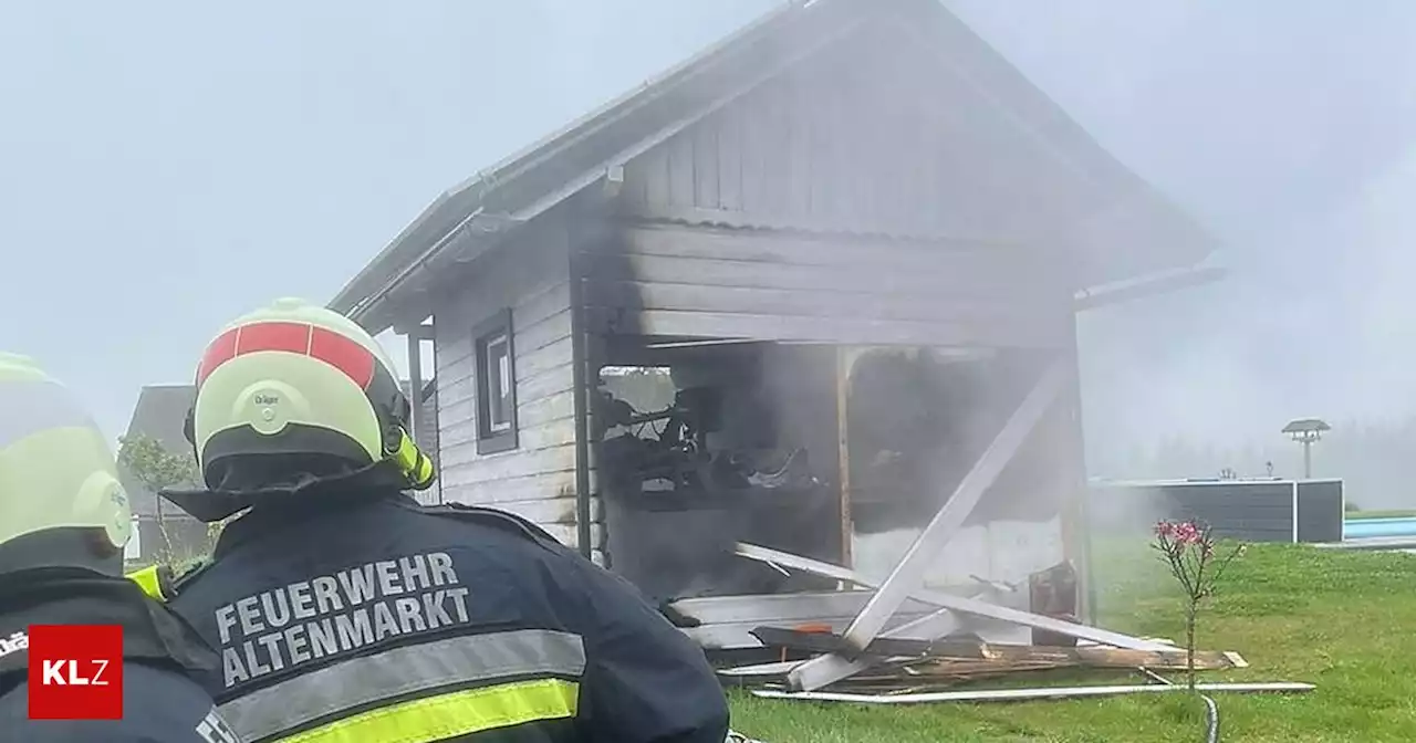 Technischer Fehler - Gartenhütte brannte völlig aus: Nachbarn schlugen Alarm