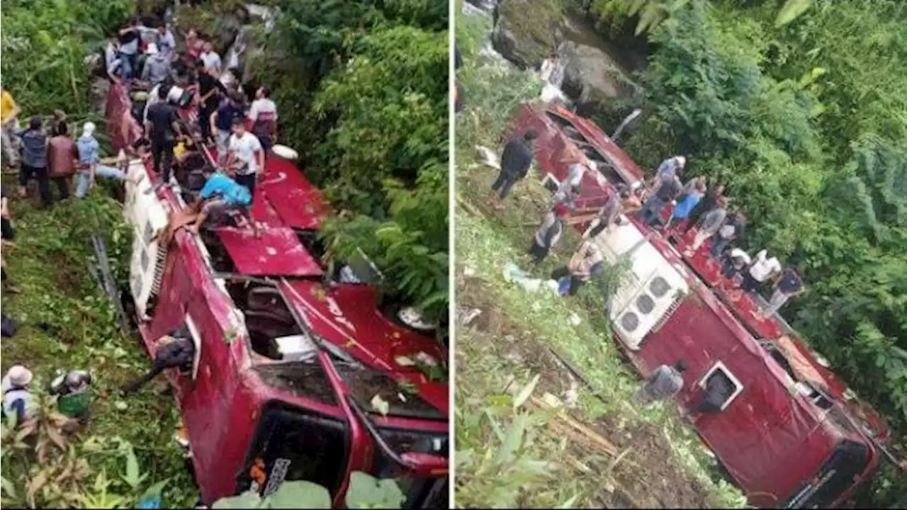 Update Kecelakaan Bus Besar Terjun ke Jurang di Guci Tegal, Sejumlah Penumpang Terluka