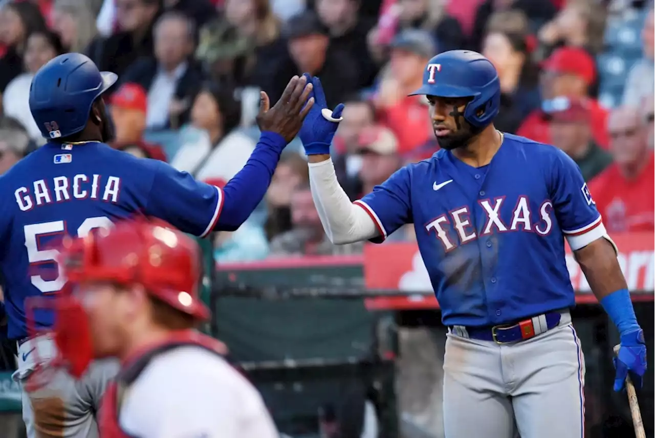 Angels barely avoid shutout in loss to Rangers