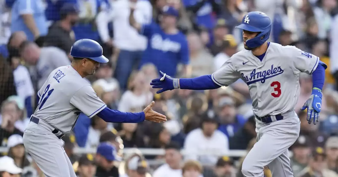 Chris Taylor provides muscle, Dustin May offers grit in Dodgers' victory over Padres