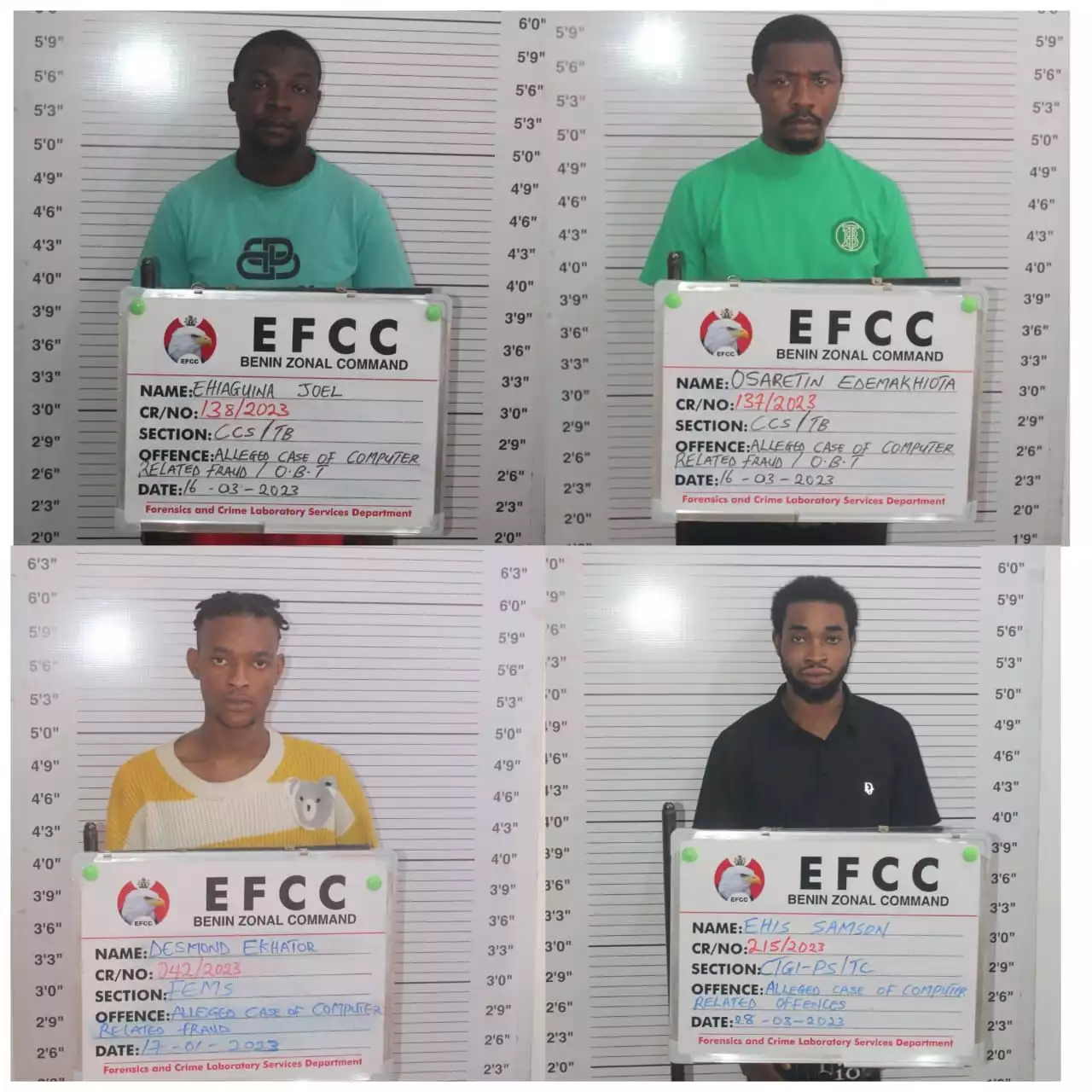 4 Internet Fraudsters Jailed In Edo