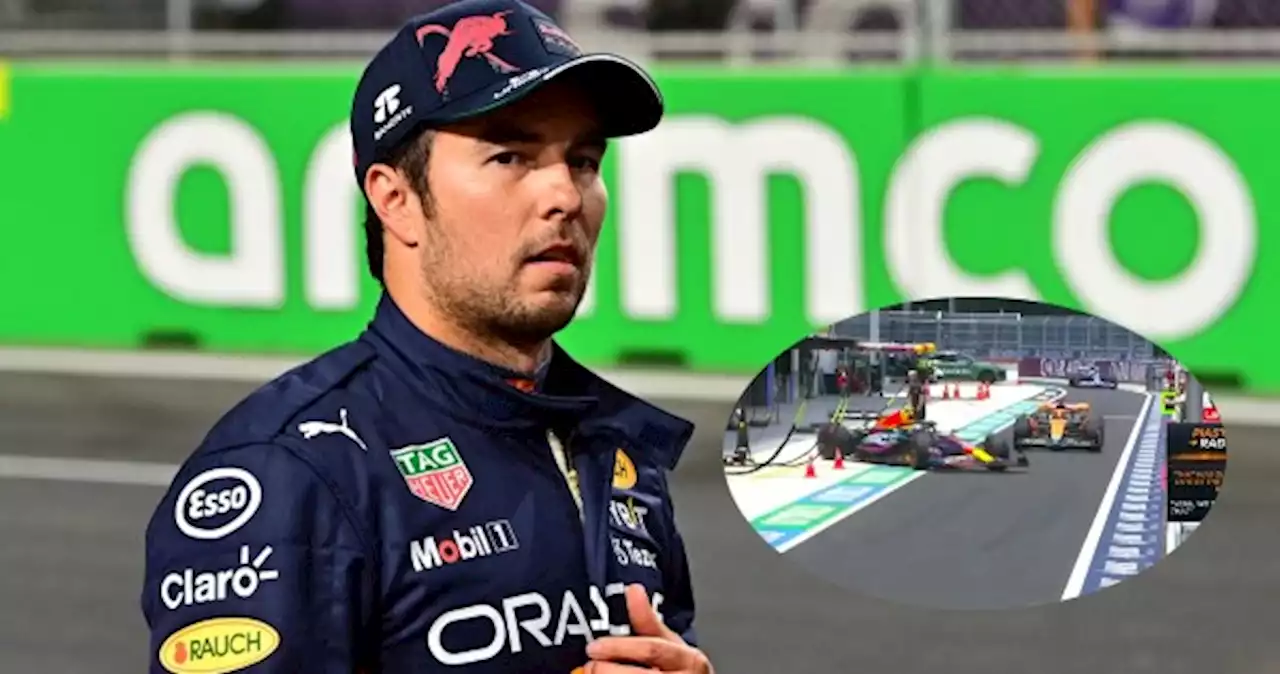 Checo Pérez casi provoca un accidente en la práctica del GP Miami