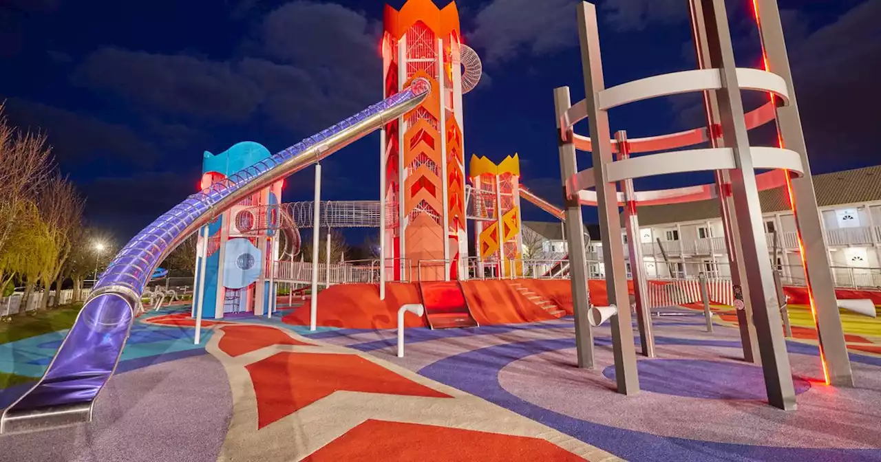 Take a look at Butlin's new illuminated Skypark with largest ride of its kind