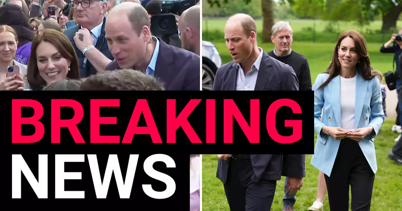 Kate and William mobbed by crowds on surprise walkabout in Windsor