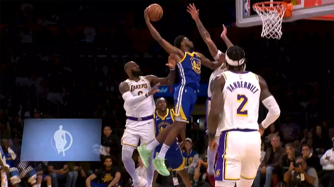 Andrew Wiggins Brutally Posterizes Anthony Davis in Warriors-Lakers