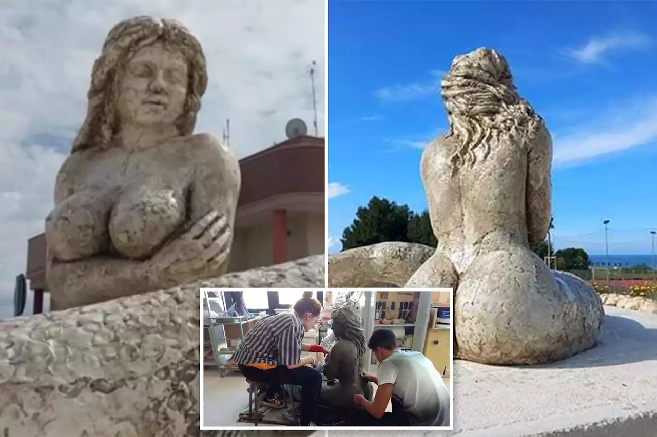 Internet divided over curvy mermaid statue in Italy: ‘She got a booty’