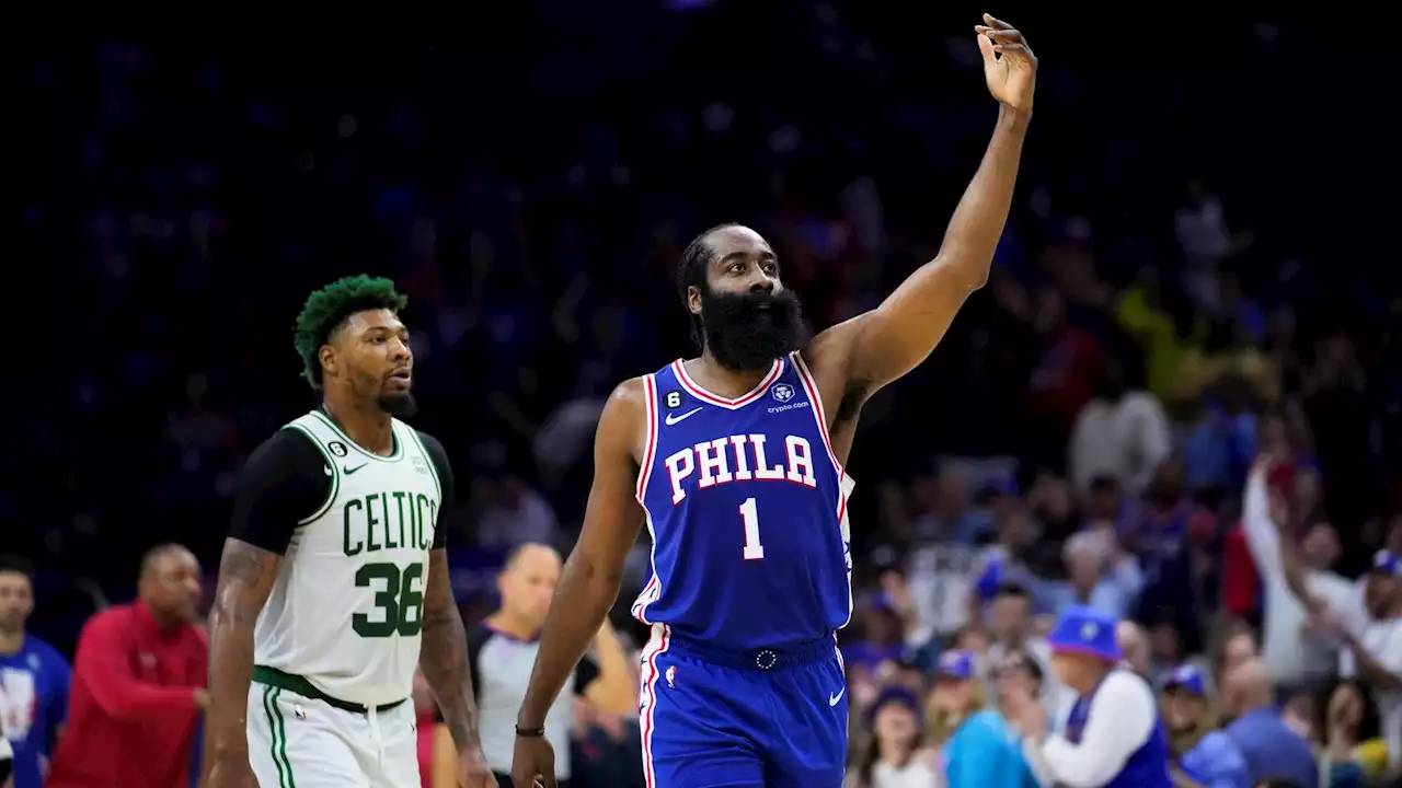 Harden makes winning 3 in OT, 76ers tie series with Celtics