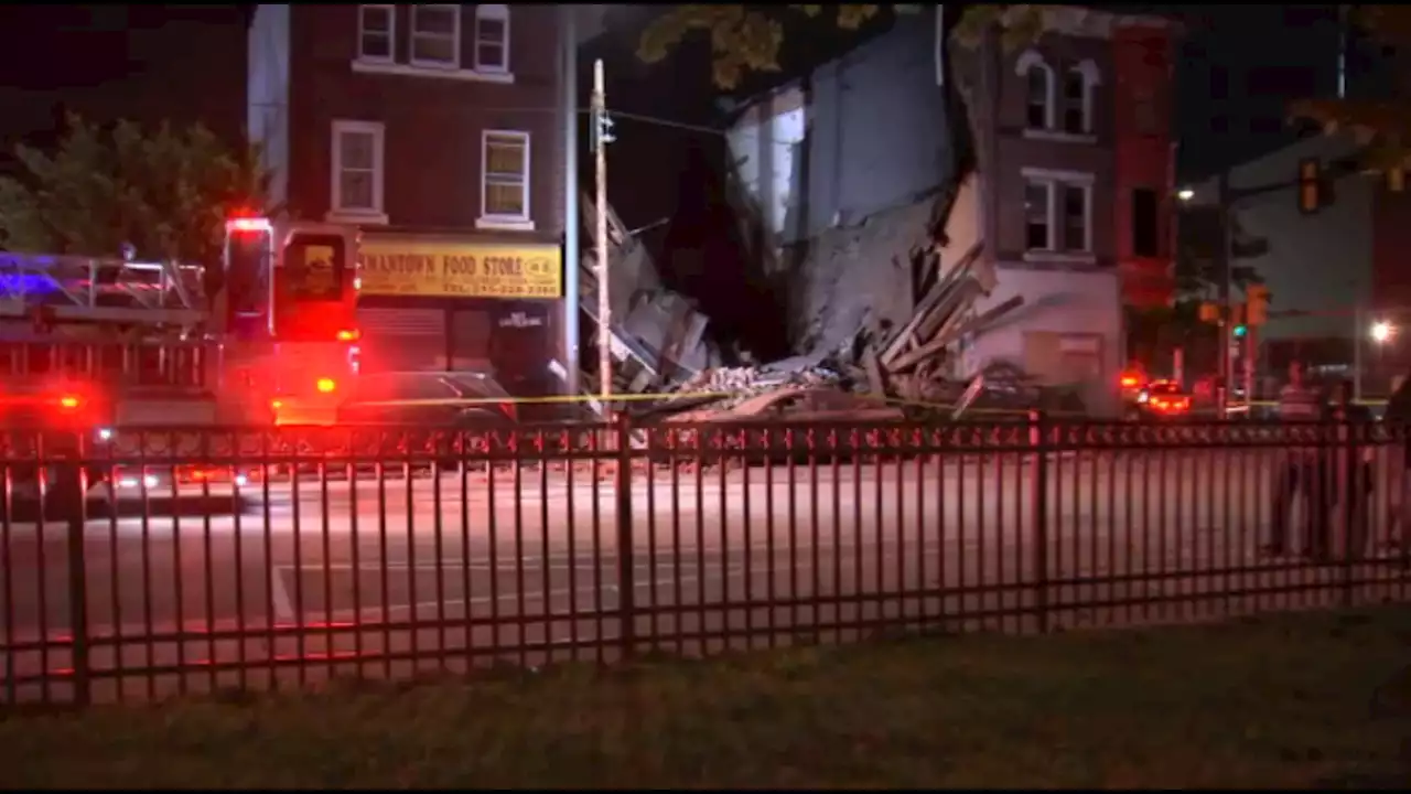 Police, emergency crews investigate building collapse in North Philadelphia