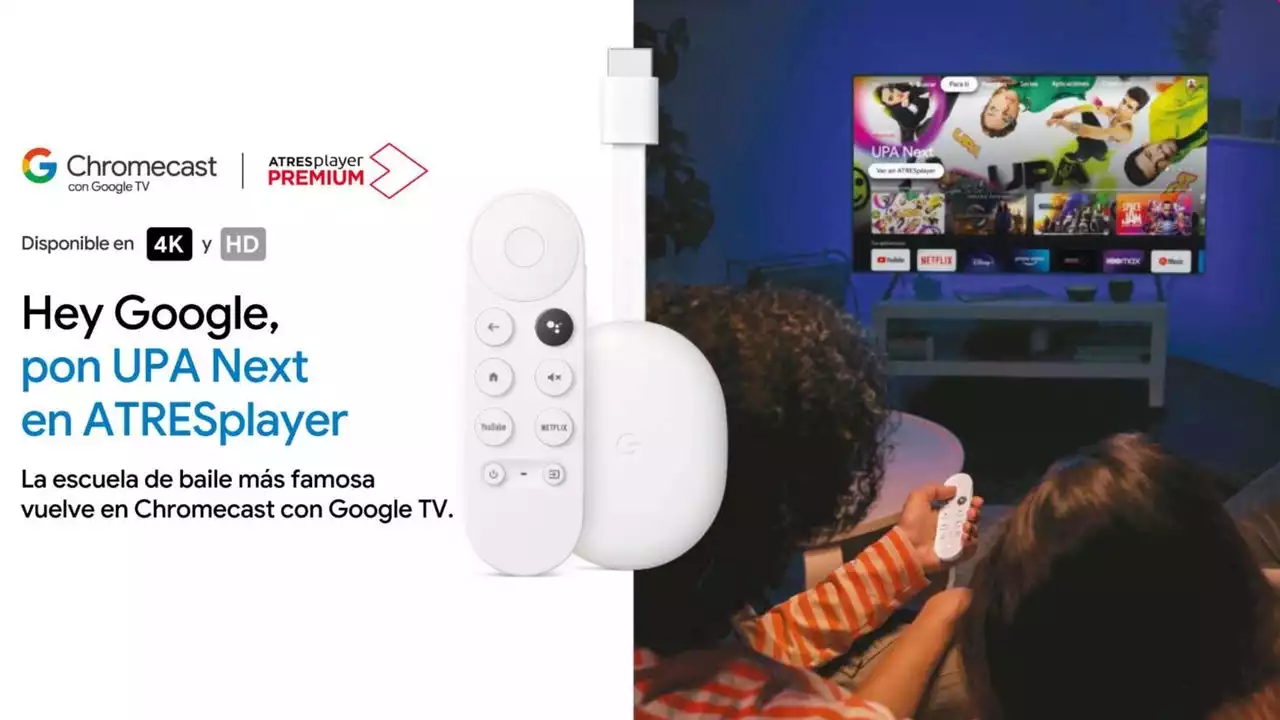 ATRESplayer PREMIUM gratis durante un mes al adquirir un dispositivo Google Chromecast con Google TV