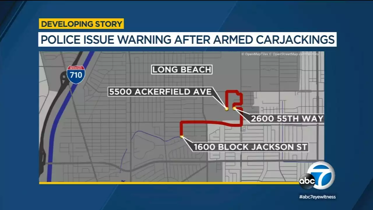 Long Beach police warn residents after series of armed carjackings; patrol presence increased