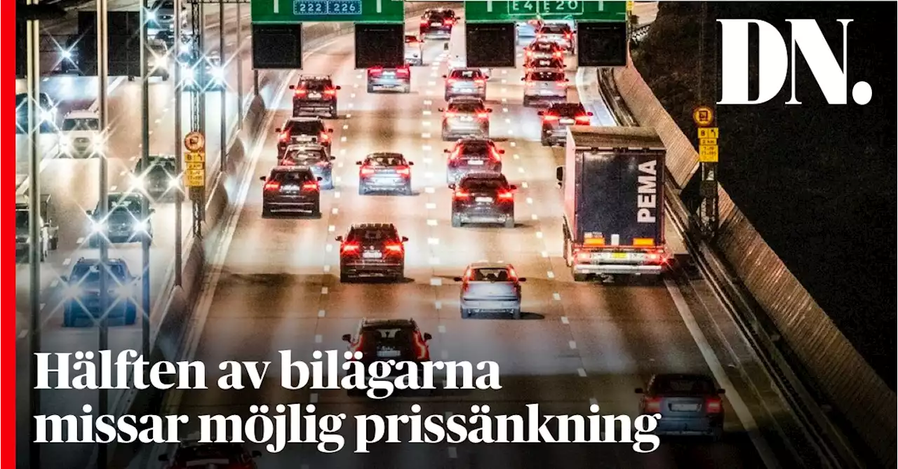 Hälften av bilägarna missar möjlig prissänkning