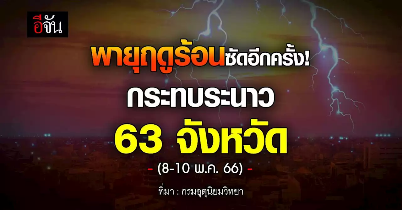 สภาพอากาศวันนี้ 8 พ.ค. 66 ประเทศไทย เตรียมรับมือพายุฤดูร้อน