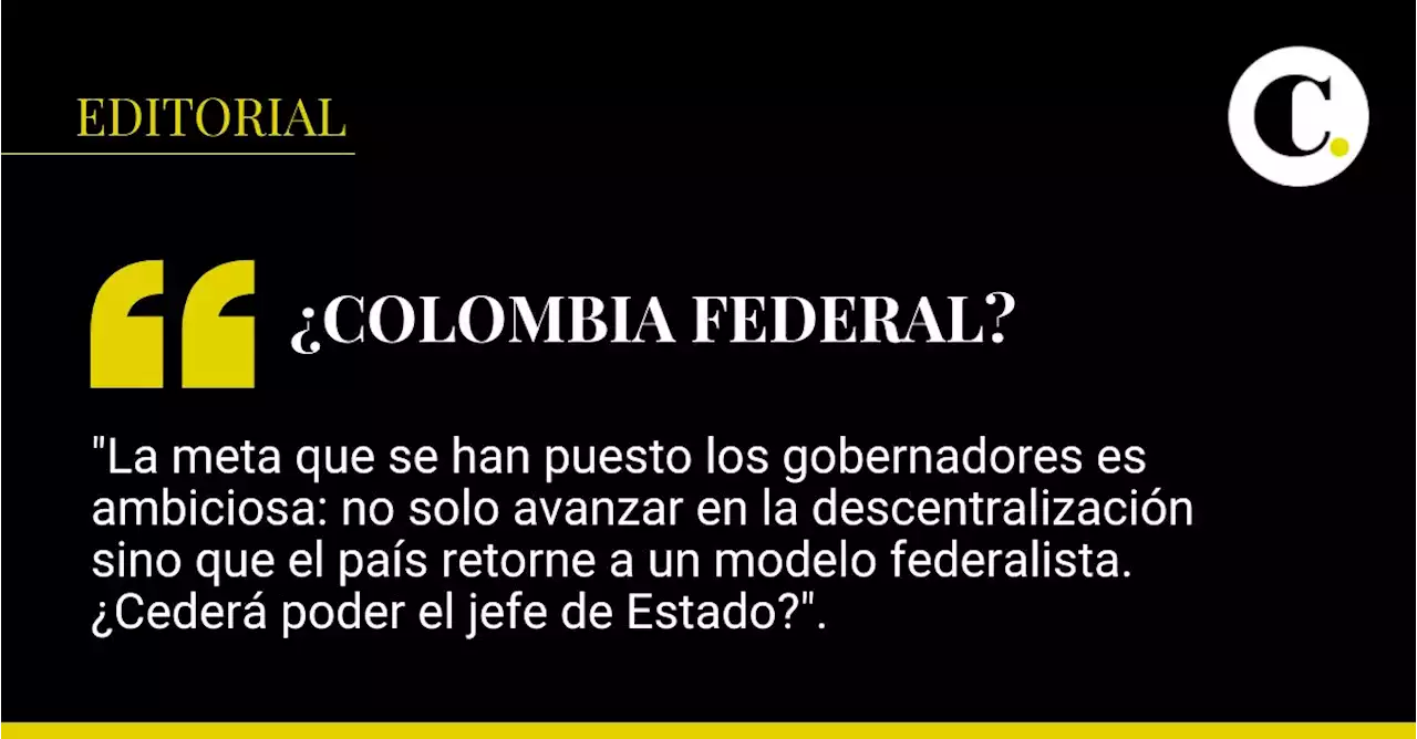 ¿Colombia federal?