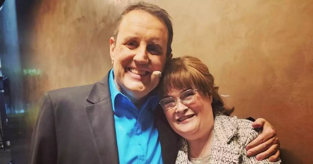 Susan Boyle and Peter Key reunite backstage after his 'brilliant' Glasgow show