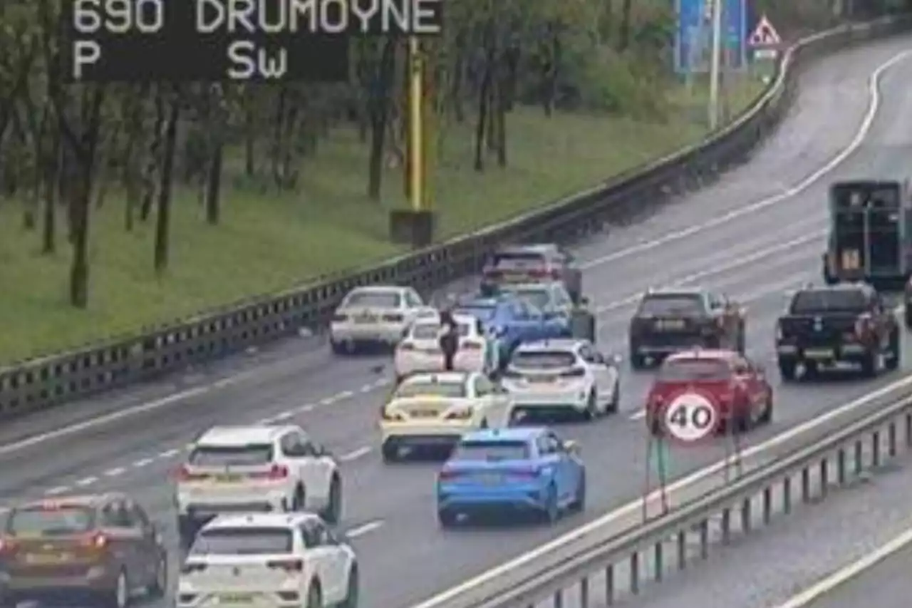 Traffic disrupted after road incident on M8 in Glasgow