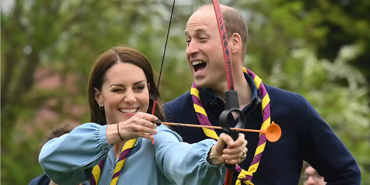 The Wales Family Practice Their Archery Skills on the Final Day of Coronation Celebrations