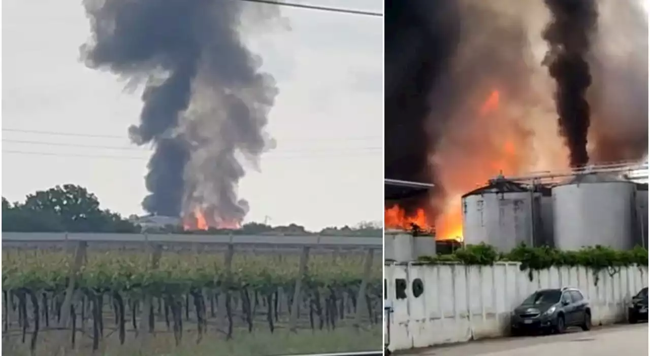 Faenza, a fuoco lo stabilimento vinicolo di Caviro: evacuati i lavoratori (anche delle aziende vicine). Nella fabbrica viene prodotto anche il Tavernello