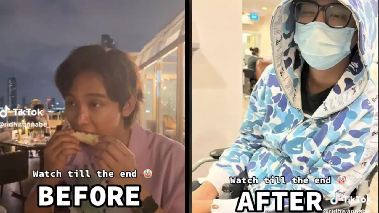 TikTok influencer Ridhwan Azman ends up in hospital from food poisoning after trip to Bangkok - Singapore News