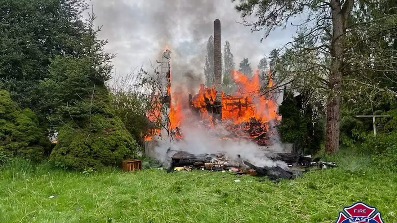 East Pierce Fire crews put out abandoned house fire near Bonney Lake