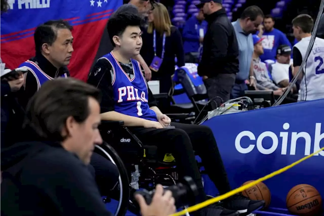 76ers' Harden visits with Michigan State shooting victim