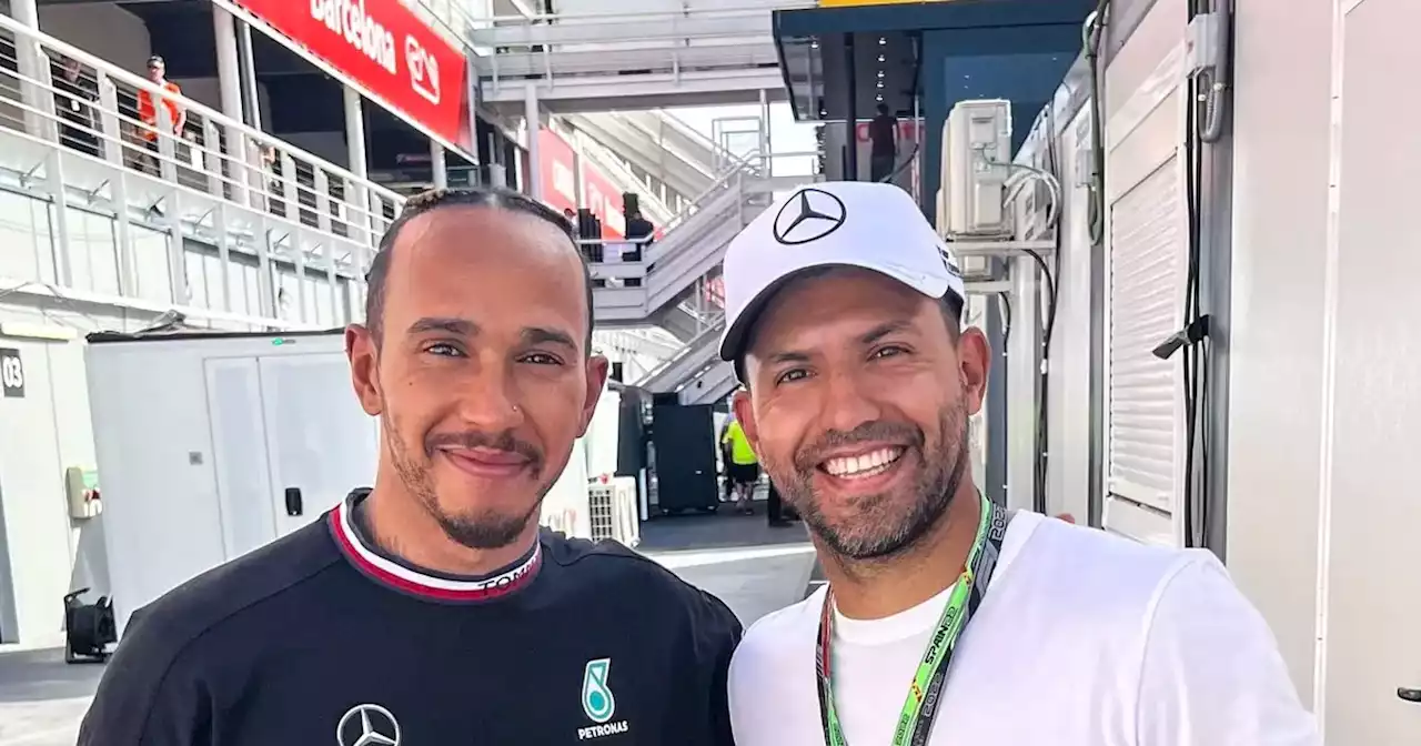 El “Kun” Agüero estuvo con Hamilton en la previa del GP de Miami | Motores | La Voz del Interior