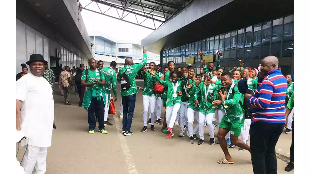 Minister, AFN Officials, Others Welcome Victorious Team Nigeria U19 Athletes Back Home