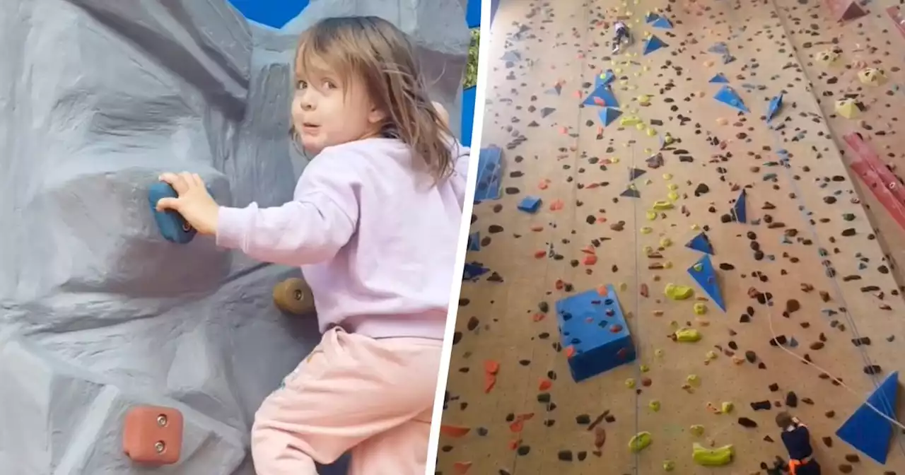 Toddler, 4, climbs 52-foot-high walls like it's nothing