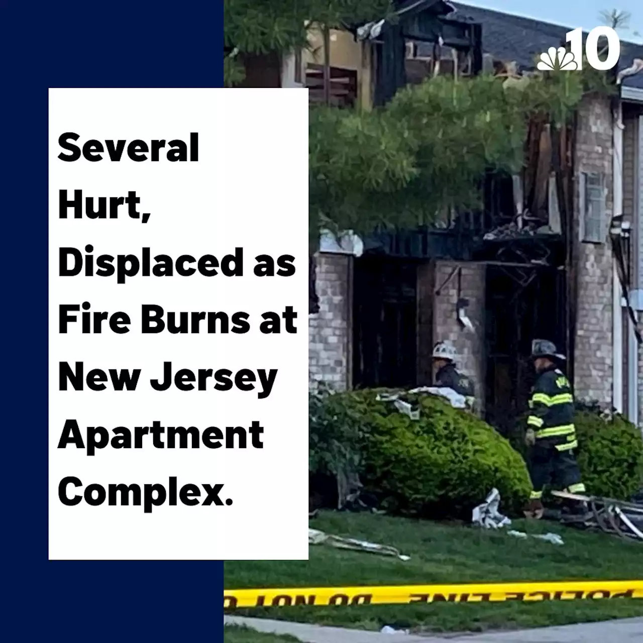 Fire Burns Through NJ Apartments, 6 Hurt