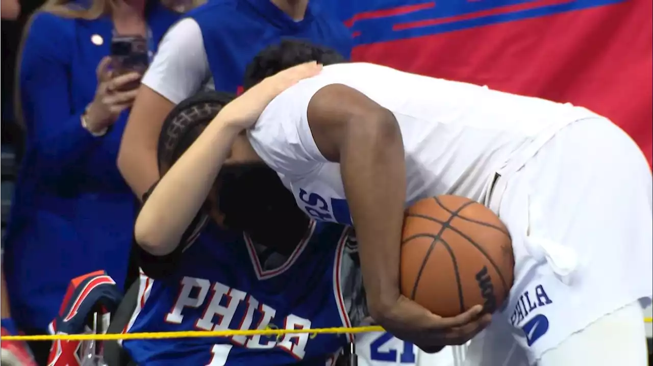 WATCH: James Harden Meets With MSU Shooting Survivor Before Sixers Game