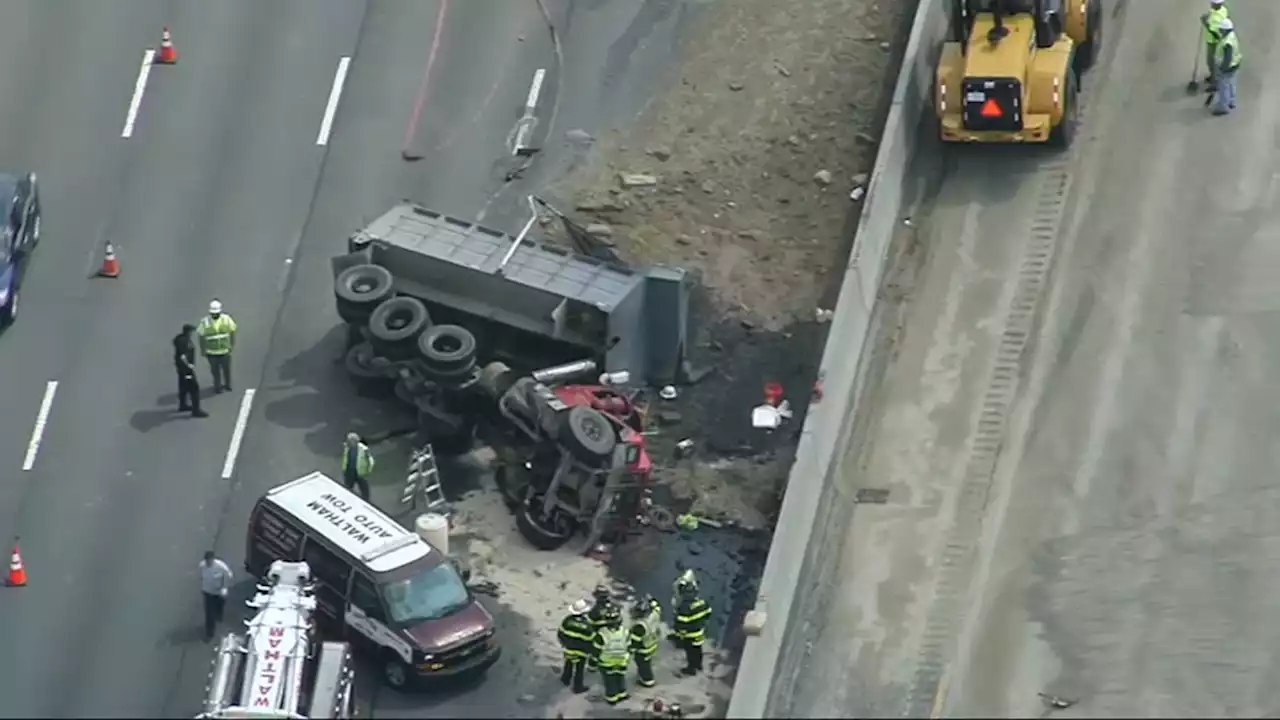 Truck Hauling Rocks Crashes on I-95 in Lexington, Slowing Traffic