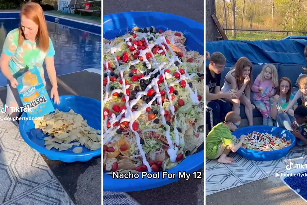 I feed my 12 kids one big dish in a baby pool — haters say I’m ‘vile’ and ‘insane’