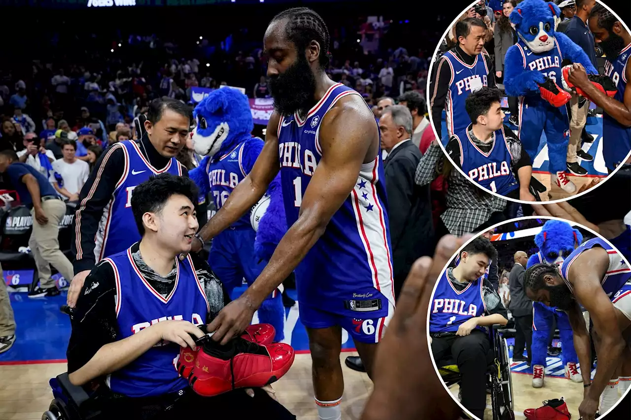 James Harden gives sneakers to Michigan State shooting victim John Hao after Game 4 invite