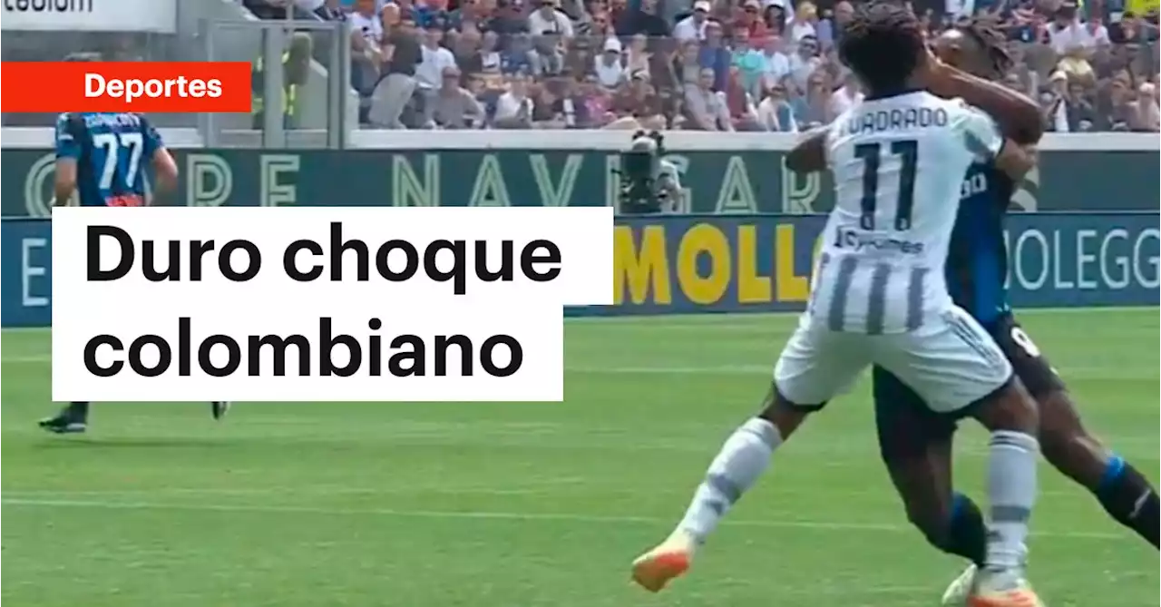 Video | Duván Zapata y Juan Guillermo Cuadrado terminaron agarrados en pleno partido entre Juventus y Atalanta