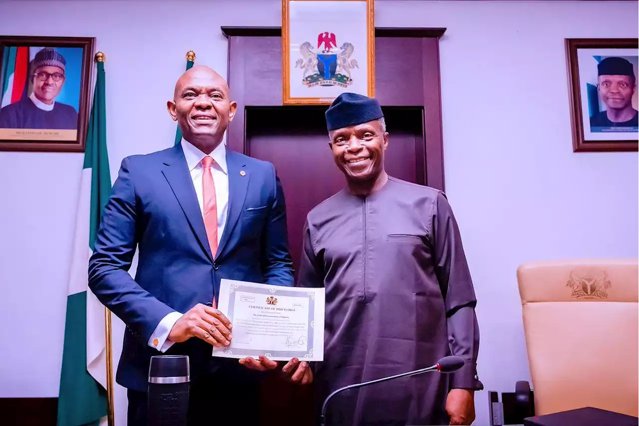 JUST IN: Osinbajo presents discharge certificate to Transcorp Power Plc | TheCable