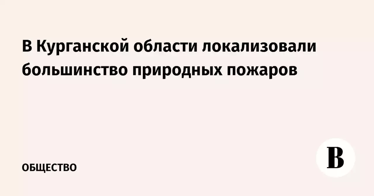 В Курганской области локализовали большинство природных пожаров