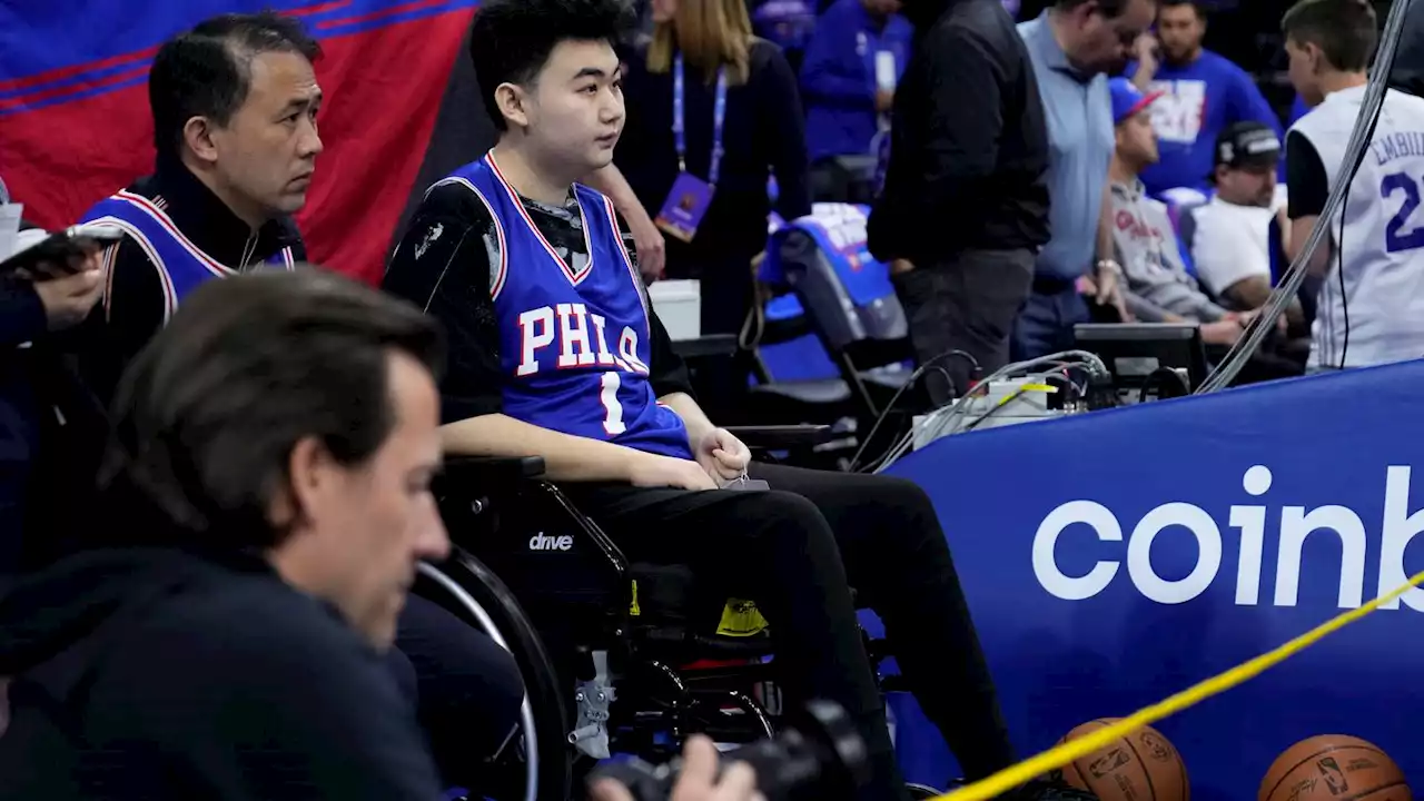 James Harden hosts Michigan State shooting survivor John Hao for Celtics-76ers Game 4