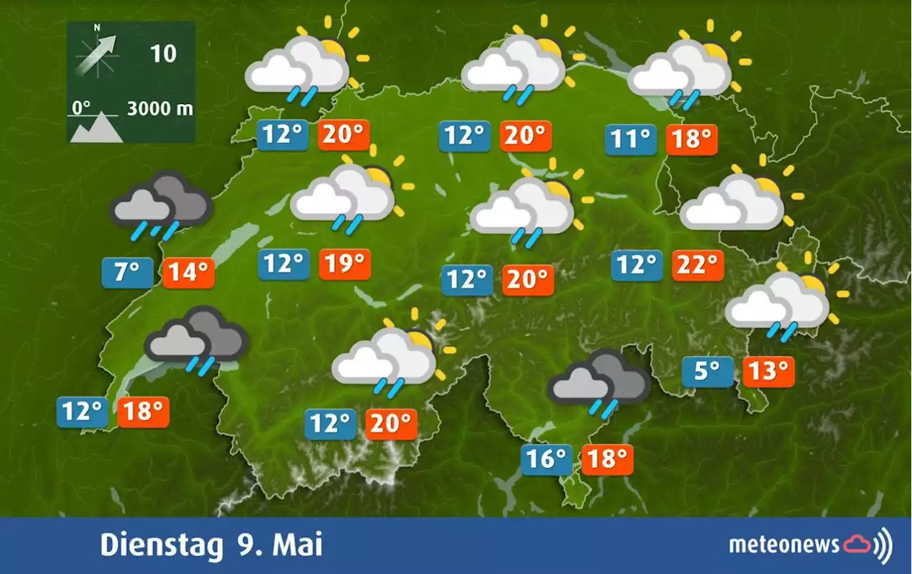 Wetter Schweiz: Am Nachmittag kommt der Regen