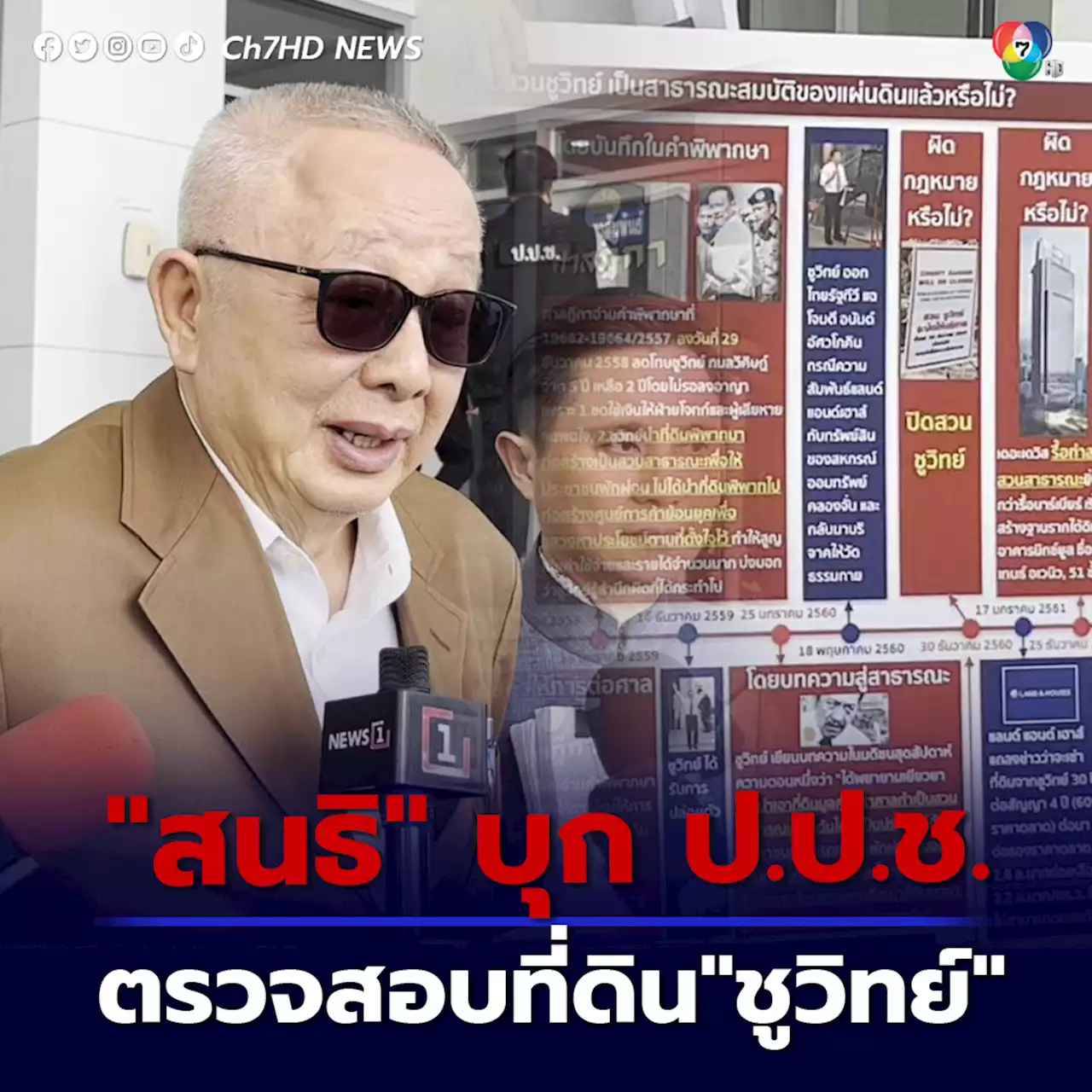 “สนธิ ลิ้มทองกุล” นำหลักฐานยื่น ป.ป.ช.ให้ตรวจสอบที่ดินและสวนของ”ชูวิทย์ กมลวิศิษฎ์” ย่านสุขุมวิท ว่า เป็นสาธารณสมบัติไปแล้วหรือไม่