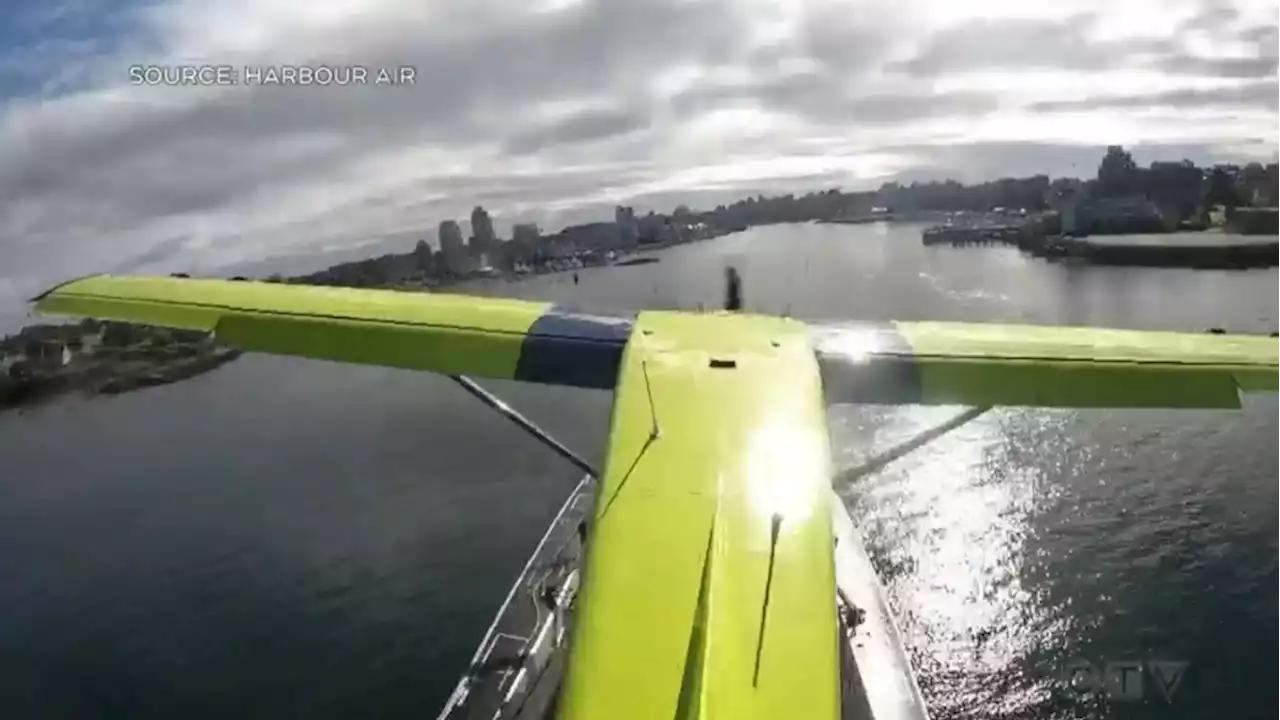 Harbour Air showcases electric seaplane in Victoria Inner Harbour