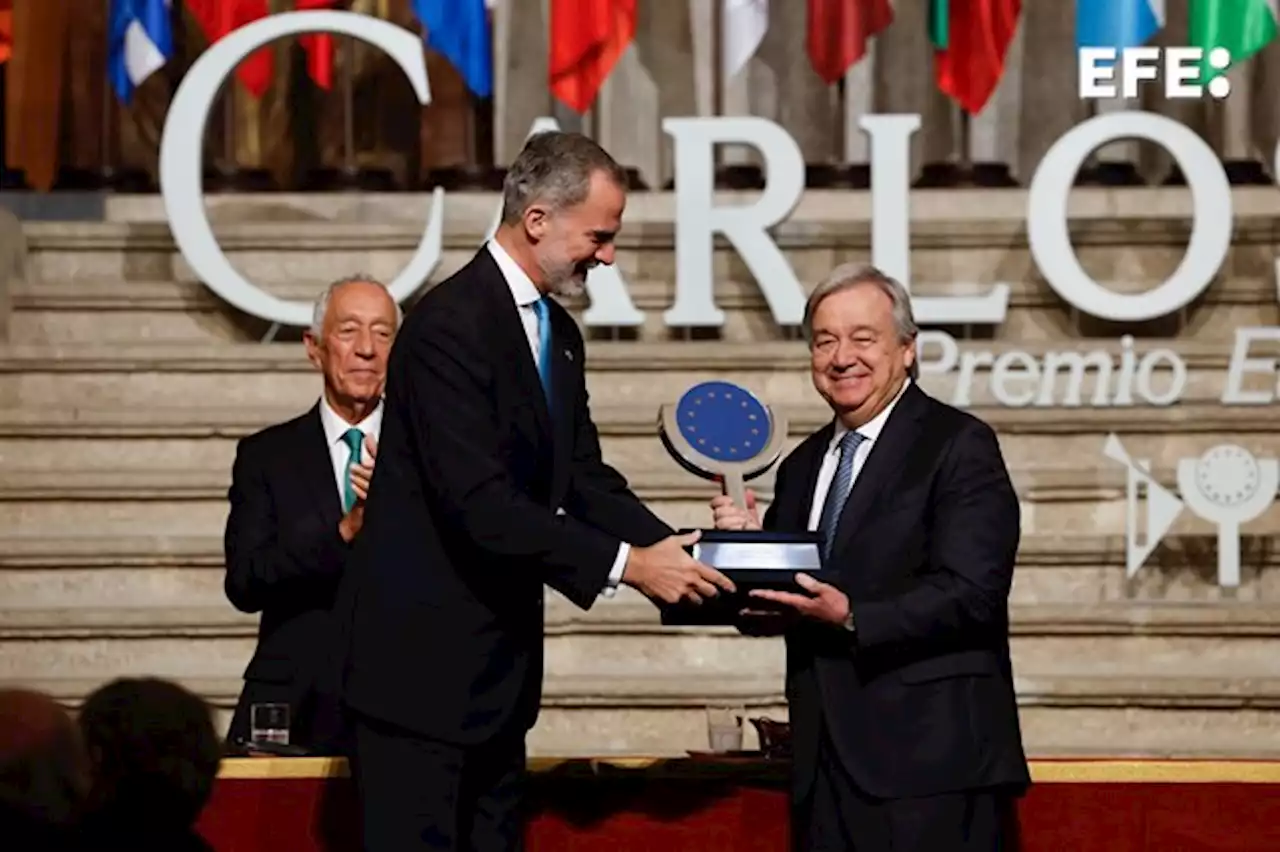 António Guterres recibe el Premio Europeo Carlos V