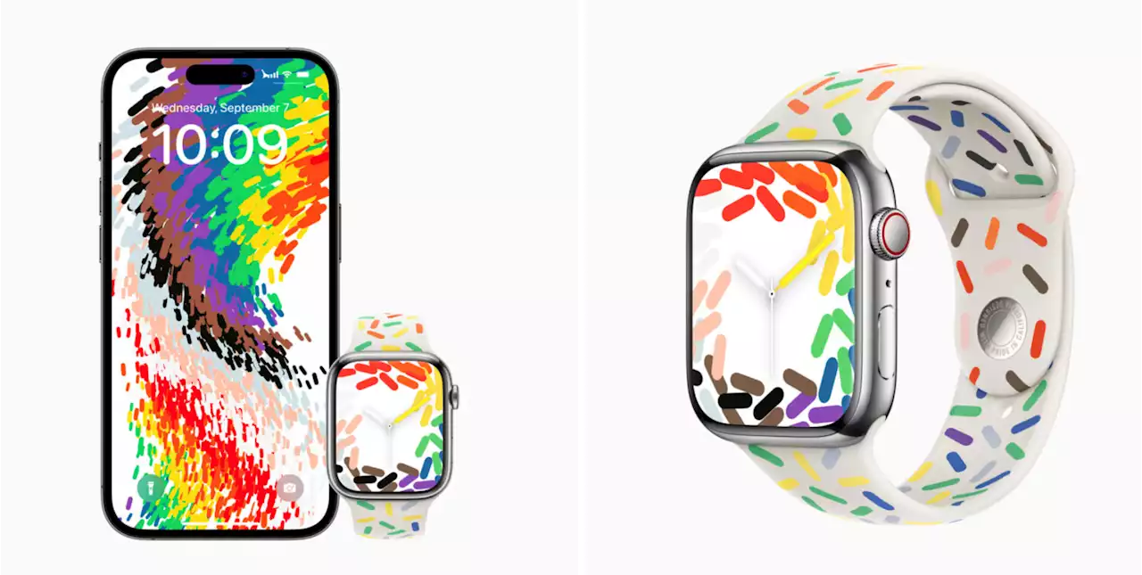 Apple เปิดตัวสาย Sport Band รุ่น Pride Edition ใหม่พร้อมกับหน้าปัดนาฬิกาและวอลล์เปเปอร์ iOS ที่เข้าคู่กัน สั่งซื้อได้ 23 พฤษภาคมเป็นต้นไปราคา 1,800 บาท