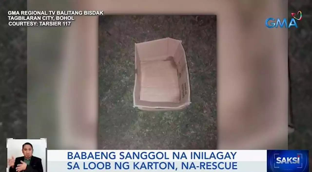 Authorities rescue infant placed inside box near Bohol slaughterhouse