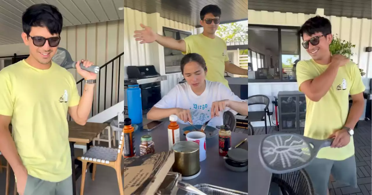 WATCH: Jennylyn Mercado shares hilarious video of Dennis Trillo fighting off flies