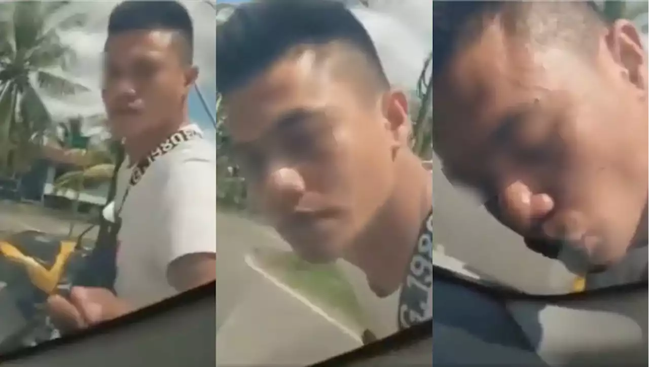 (Video) Woman Harassed By Man On A Bike In Kuching; Plants A Kiss On Her Windshield - Hype MY