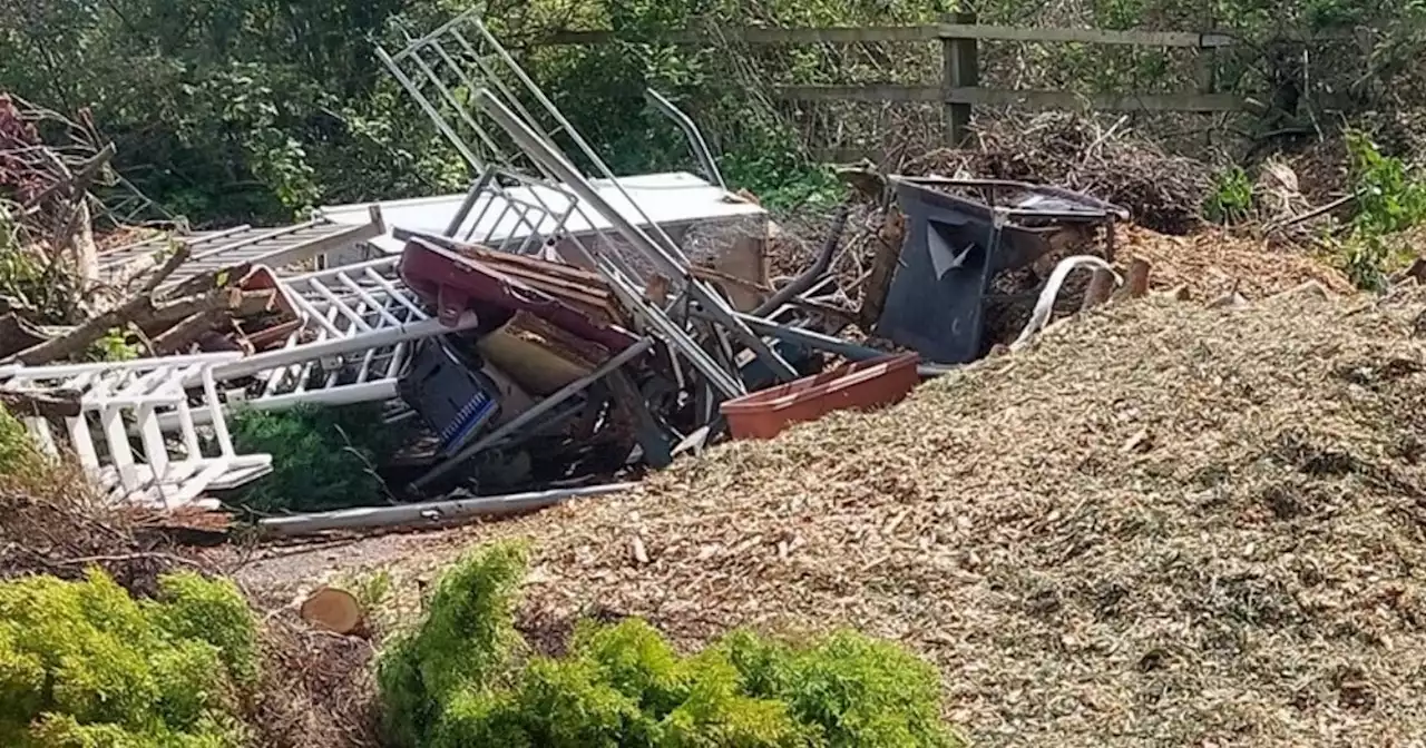 £400 fines warning after 'significant amount' of rubbish dumped at old car park