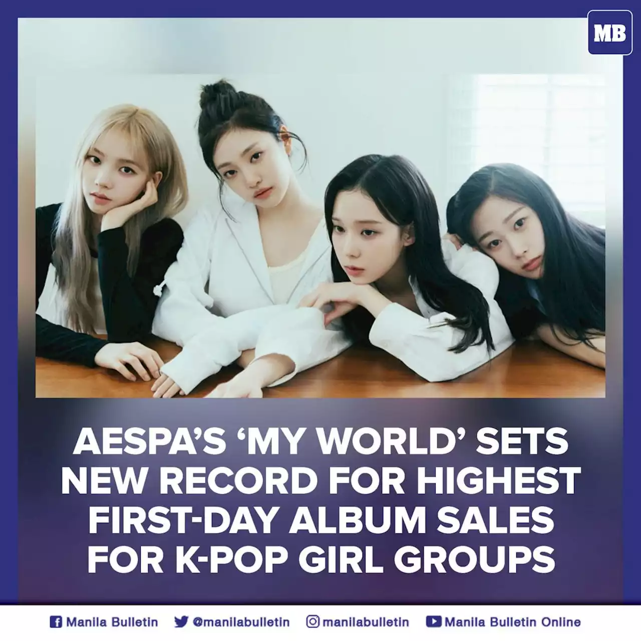 Aespa’s ‘My World’ sets new record for highest first-day album sales for K-pop girl groups